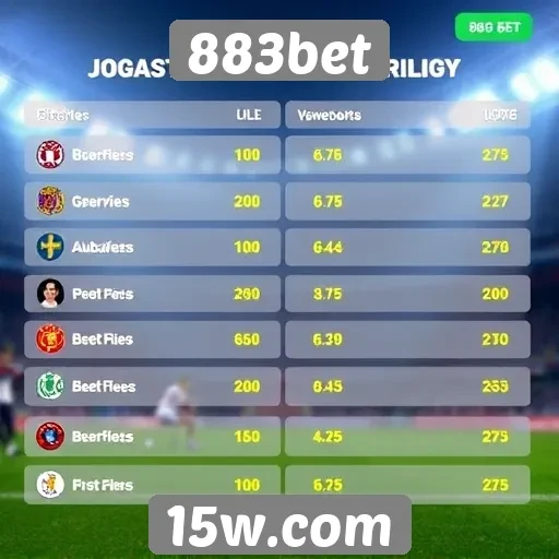 Estatísticas de jogadores no site 883bet